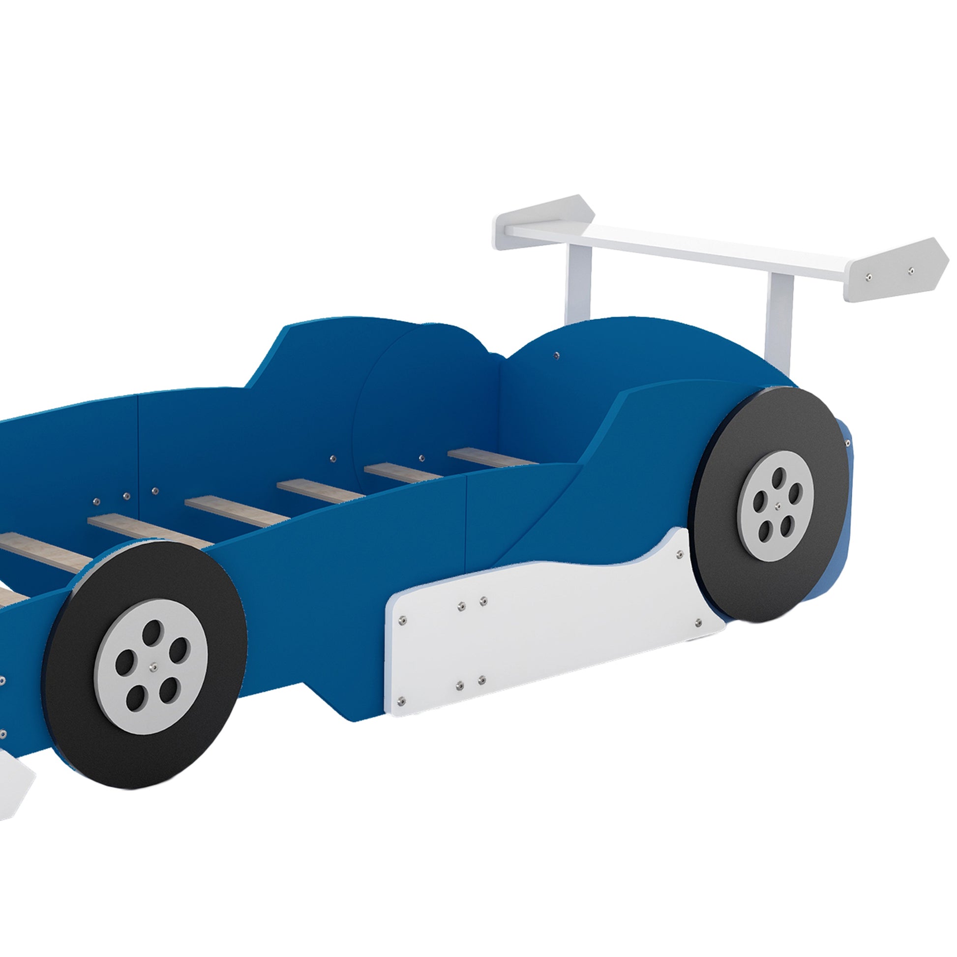 Twin Size Race Car Shaped Platform Bed With