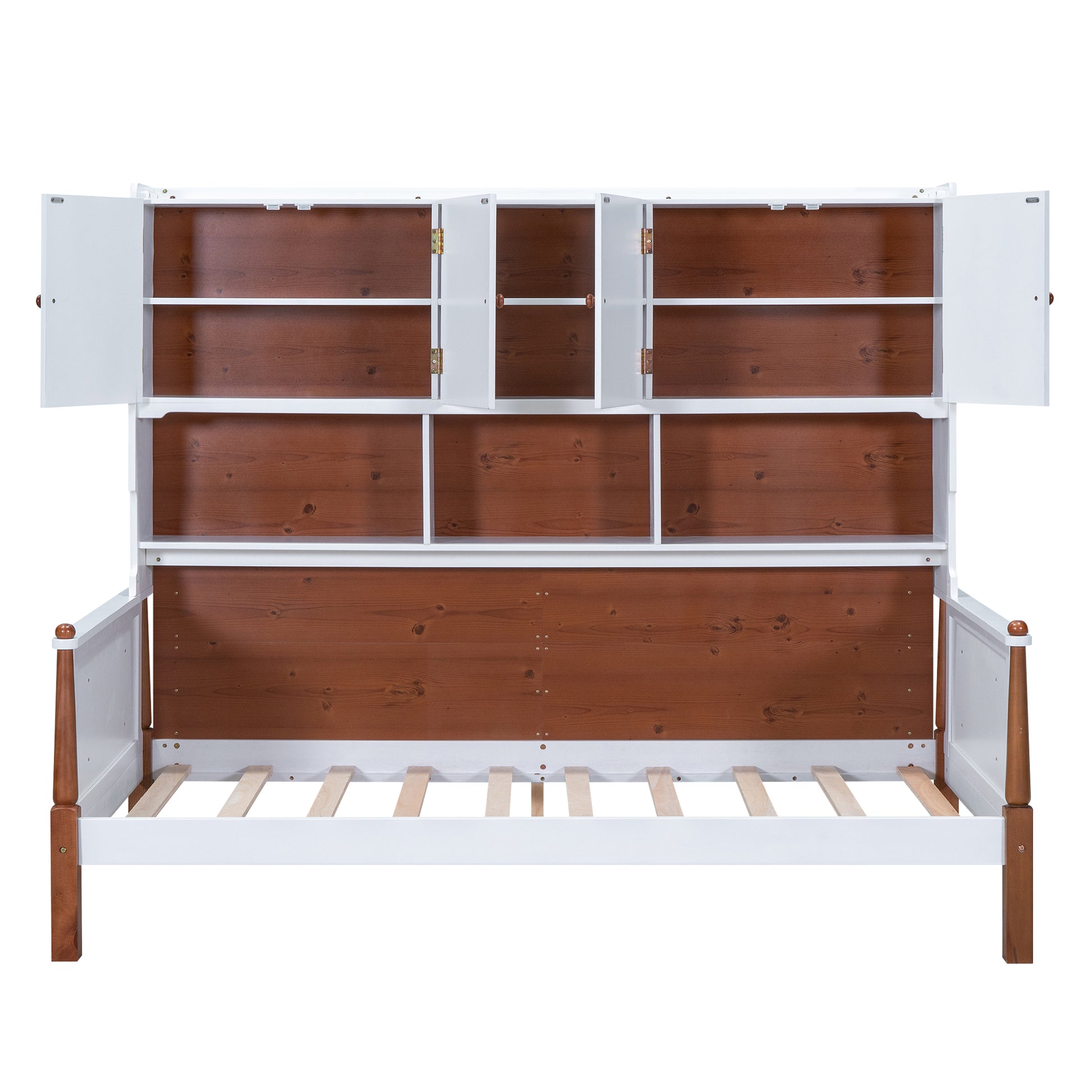 Twin Size Platform Bed With Multiple Storage,