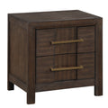 Kenzo Modern Style 2 Drawer Nightstand Made with Wood walnut-2 drawers-bedroom-bedside