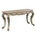 ACME Miliani Sofa Table, Natural Marble & Antique antique bronze-marble