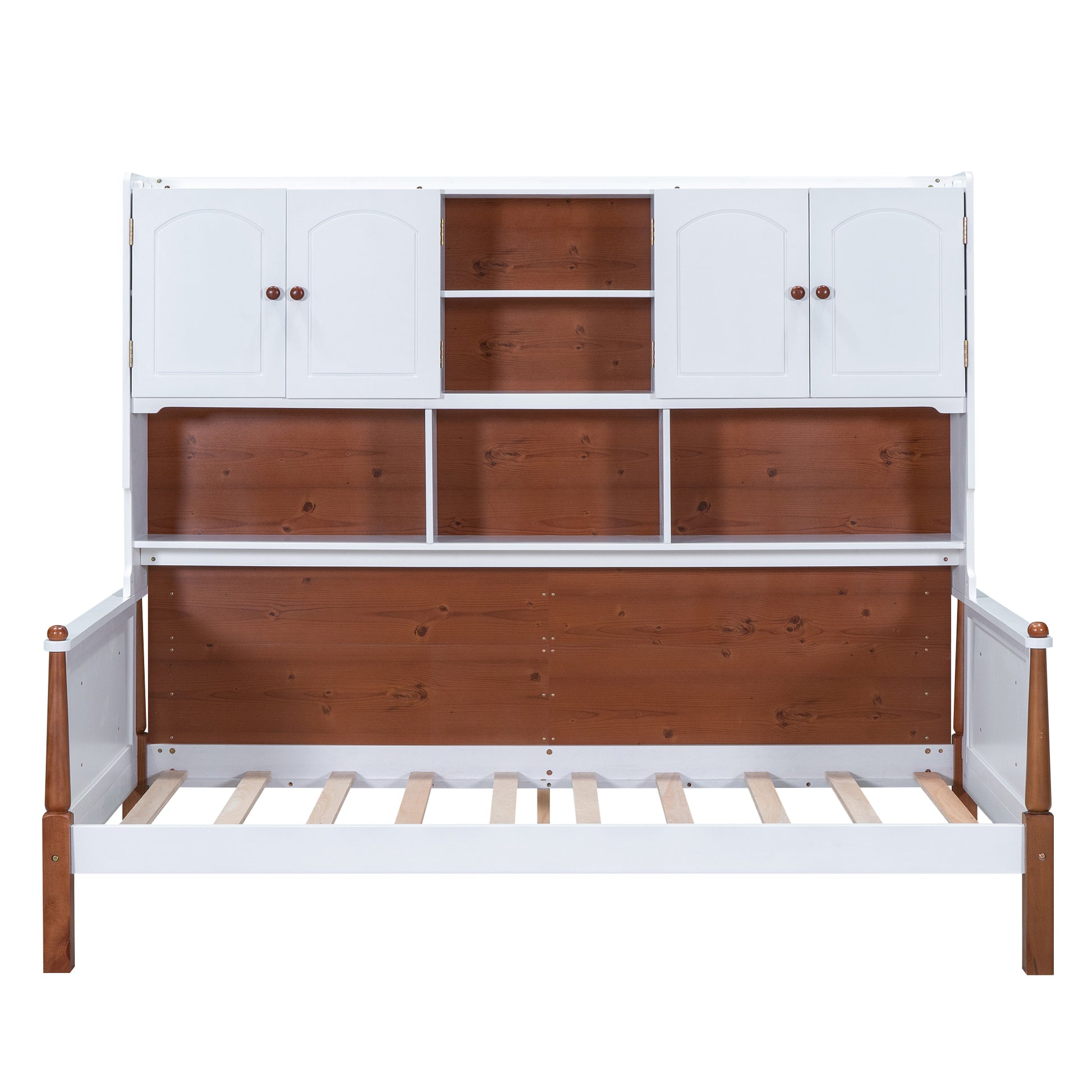 Twin Size Platform Bed With Multiple Storage,