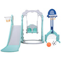 5 in 1 Slide and Swing Playing Set, Toddler Extra Long gray-hdpe