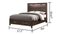 Kenzo Modern Style Full Bed Made with Wood & LED box spring not