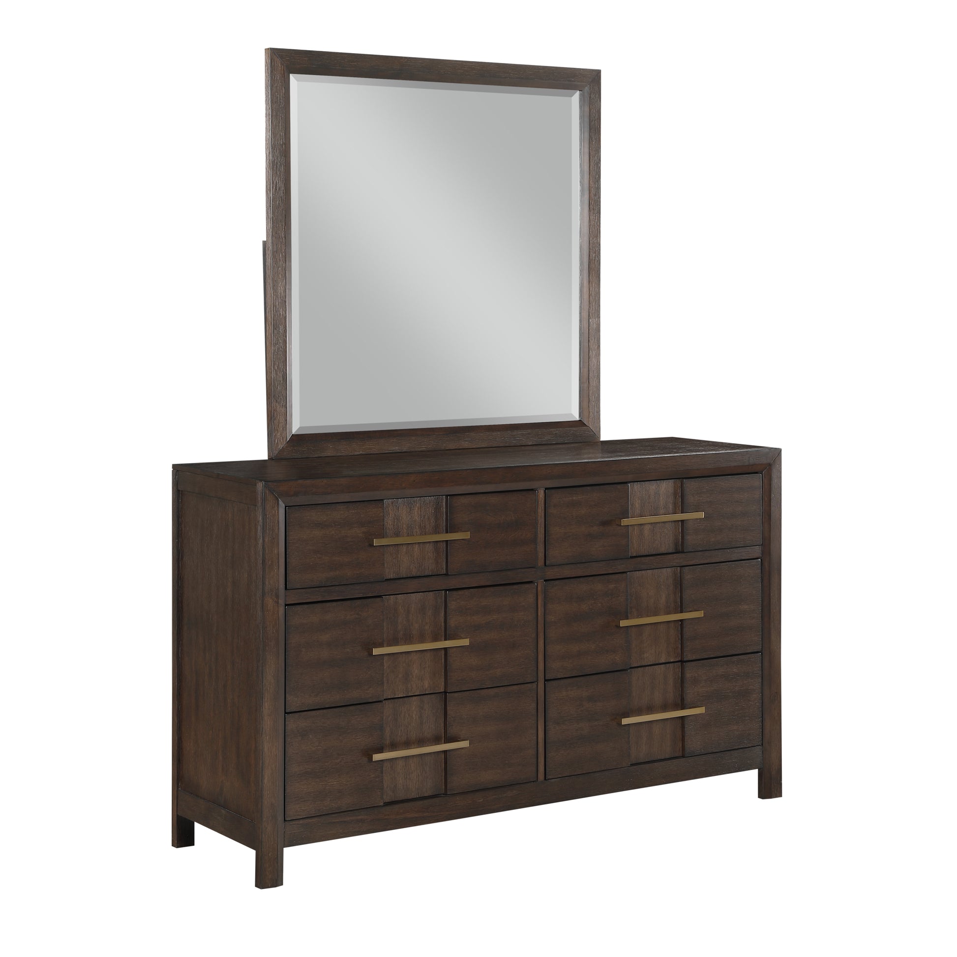 Kenzo Modern Style Mirror Made with Wood in Walnut walnut-bedroom-contemporary-modern-solid