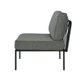 ACME Rajni Patio Armless Chair, Gray Fabric & Black gray-fabric