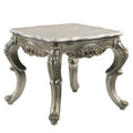 ACME Miliani End Table, Natural Marble & Antique antique bronze-marble