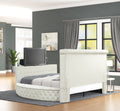 Maya Modern Style Crystal Tufted Queen Bed Made with box spring not