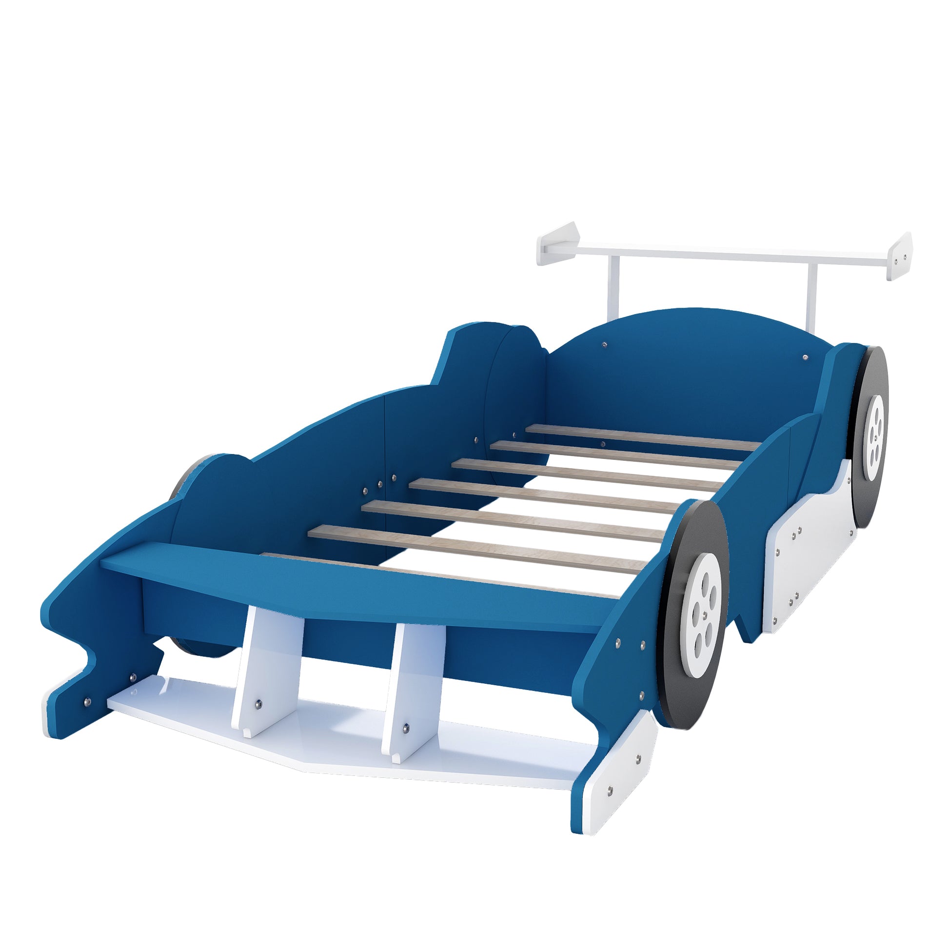 Twin Size Race Car Shaped Platform Bed With