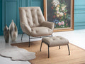 ACME Zusa Accent Chair, Khaki Top Grain Leather khaki-leather