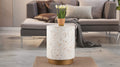 Luxe End Table Ivory ivory-wood