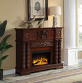 ACME Vendome FIREPLACE Cherry Finish AC01312 cherry-solid wood+mdf