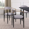 Modern Contemporary 5pc Dining Set Black Sintered black+ gray-seats 4-dining room-60