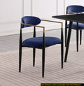 Modern Contemporary 2pcs Side Chairs Blue Fabric blue-dining