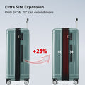 Hardside Luggage Sets 3 Pieces, Expandable Luggages light green-abs