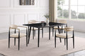 Modern Contemporary Dining Table 1pc Black Sintered black-dining