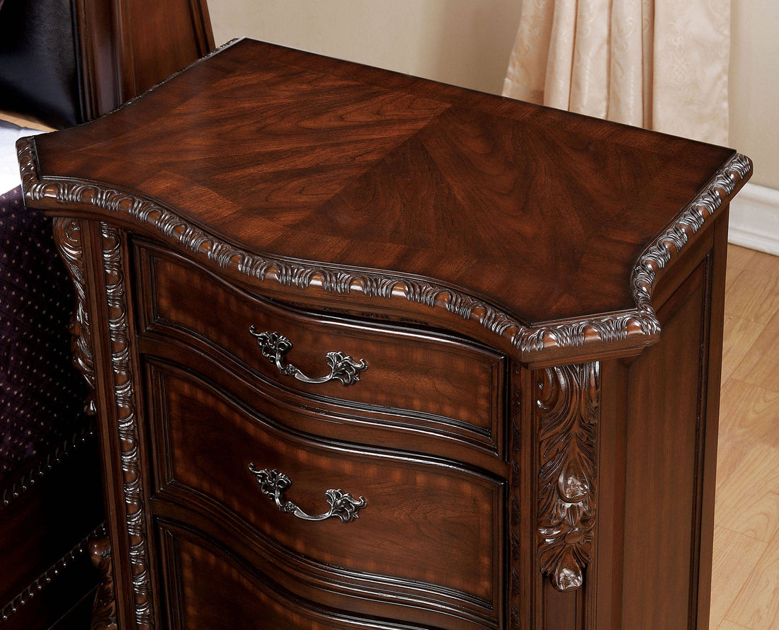 Formal Traditional 1pc Nightstand Only Brown