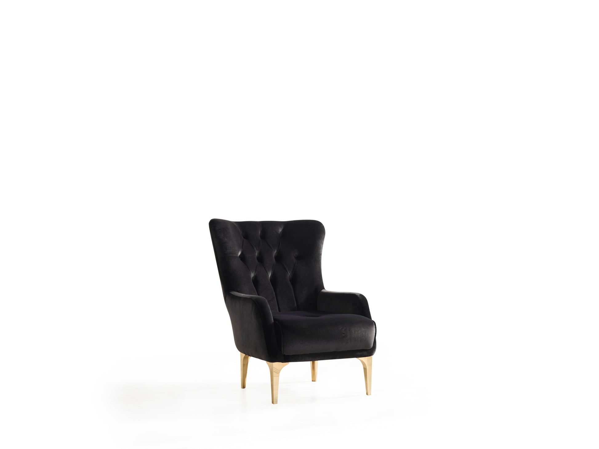 Lust Modern Style Chair in Black black-modern-upholstered-wood