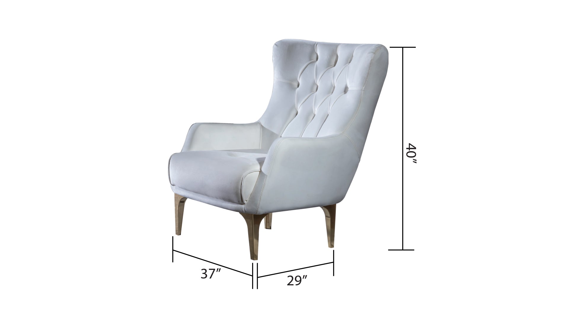 Lust Modern Style Chair in Off White off white-modern-upholstered-wood