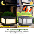 Solar Wall Lamp With Dimmable LED 2 pack black-aluminium