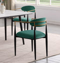 Modern Contemporary 5pc Dining Set White Sintered white+green-seats 4-dining room-60