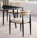 Modern Contemporary 5pc Dining Set Black Sintered black+taupe-seats 4-dining room-60