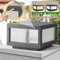 Solar Wall Lamp With Dimmable LED 2 pack black-aluminium