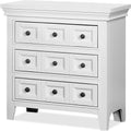 Transitional Style White Color Solid wood 1pc white-3 drawers-bedroom-bedside