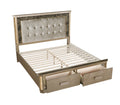 Medusa Queen 5PC Bedroom set Made with Wood in Gold box spring not required-queen-gold-wood-5 piece