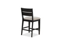 Contemporary 2pc Counter Height Dining Side Chair dark gray-square-contemporary-side chair-ladder