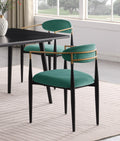 Modern Contemporary 5pc Dining Set Black Sintered blackish green-seats 4-dining room-60