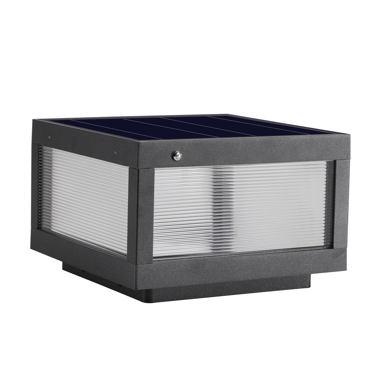 Solar Wall Lamp With Dimmable LED black-aluminum