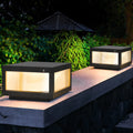 Solar Wall Lamp With Dimmable LED 2 pack black-aluminium