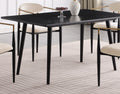 Modern Contemporary 5pc Dining Set Black Sintered black+taupe-seats 4-dining room-60