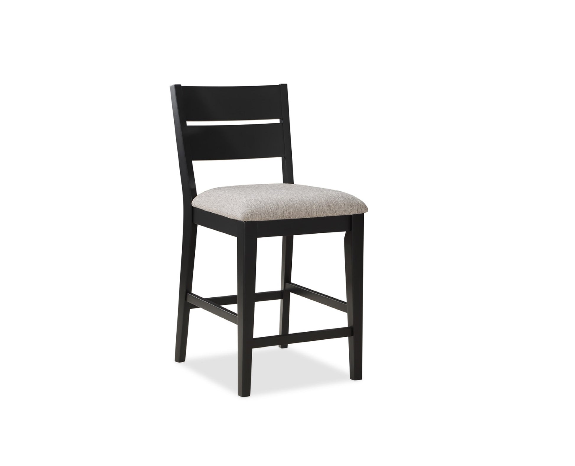 Contemporary 2pc Counter Height Dining Side Chair dark gray-square-contemporary-side chair-ladder