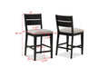 Contemporary 2pc Counter Height Dining Side Chair dark gray-square-contemporary-side chair-ladder