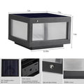 Solar Wall Lamp With Dimmable LED black-aluminum