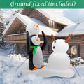 7 Foot Christmas Inflatable Penguin and Snowman