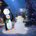 7 Foot Christmas Inflatable Penguin and Snowman