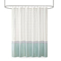 Cotton Jacquard Shower Curtain seafoam-cotton