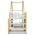 Twin over Twin House Bunk Bed with White Storage box spring not required-twin-white-bed frame-pine