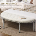 Semi Circle End of Bed Bench with Tufted Design