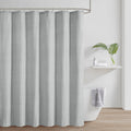 Matelasse Shower Curtain gray-cotton