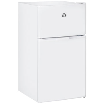 Double Door Mini Fridge with Freezer, 3.2 Cu.Ft