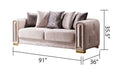 Impreza Modern Style Sofa in Beige beige-velvet-wood-primary living