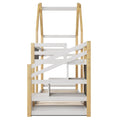 Twin over Twin House Bunk Bed with White Storage box spring not required-twin-white-bed frame-pine