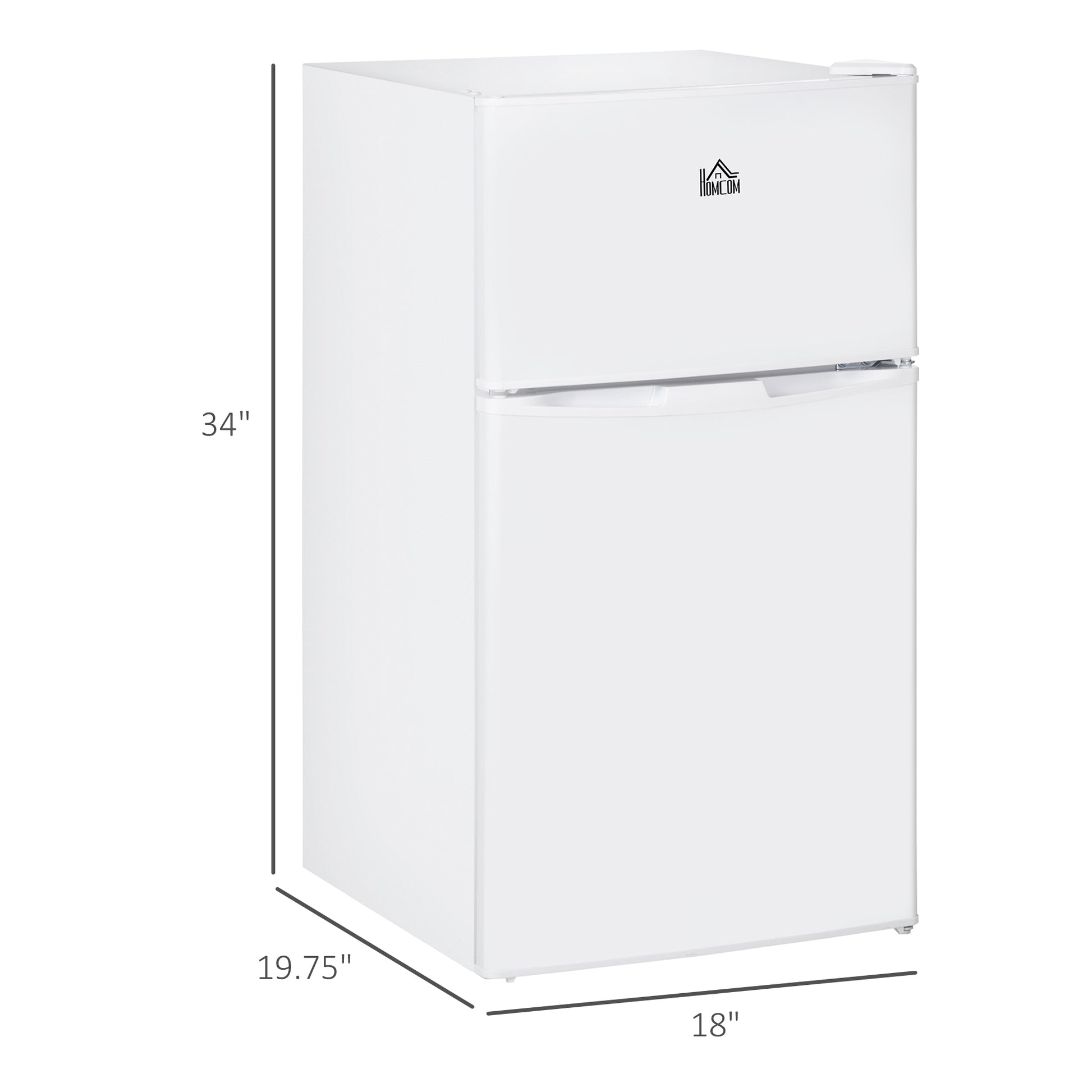 Double Door Mini Fridge with Freezer, 3.2 Cu.Ft