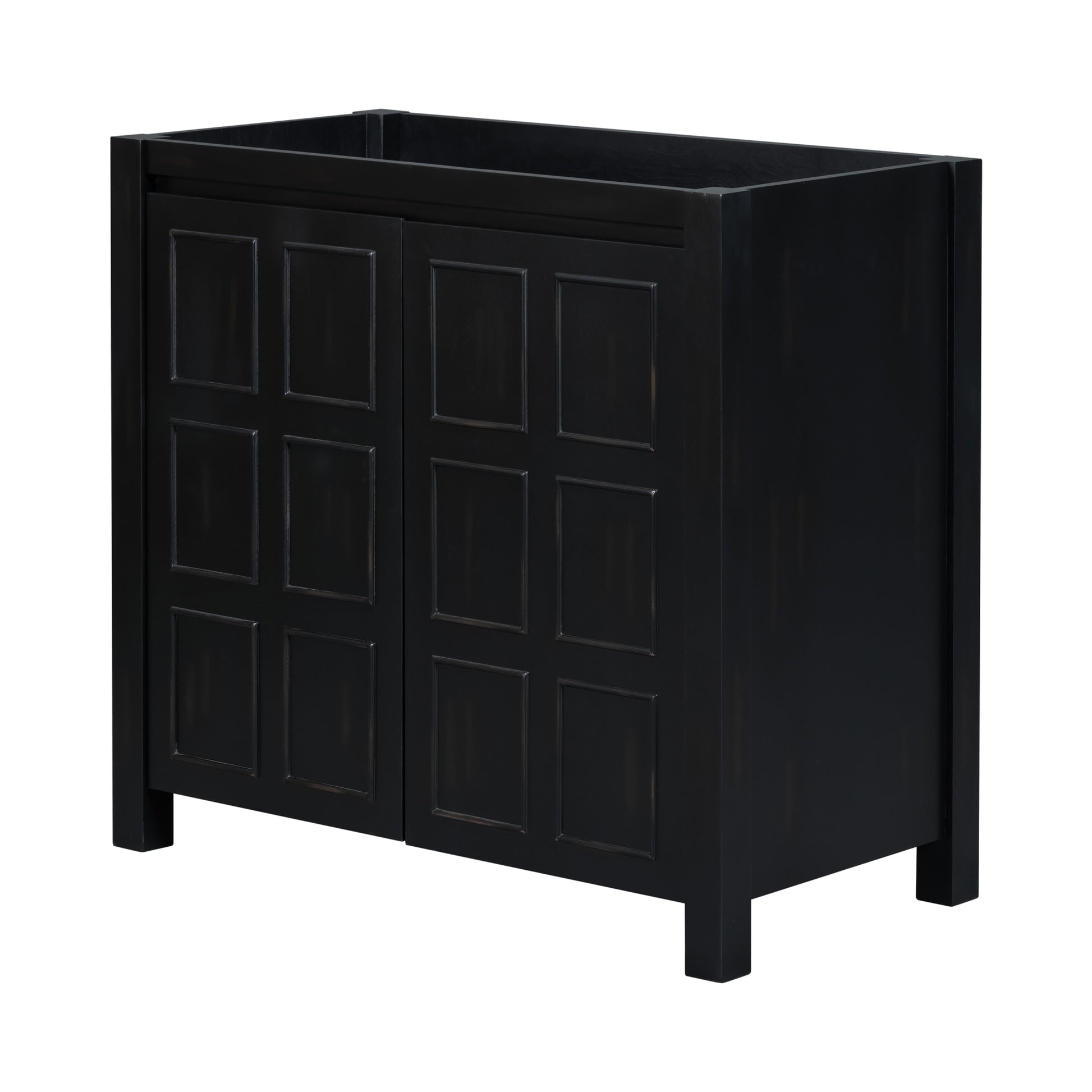 Cabinet Only 36" Bathroom Vanity Retro Espresso espresso-solid wood+mdf