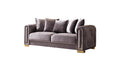 Impreza Modern Style Sofa in Silver silver-velvet-wood-primary living