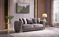 Impreza 2Pc Modern Living Room Set in Silver silver-velvet-wood-primary living