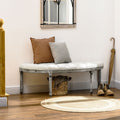 Semi Circle End of Bed Bench with Tufted Design